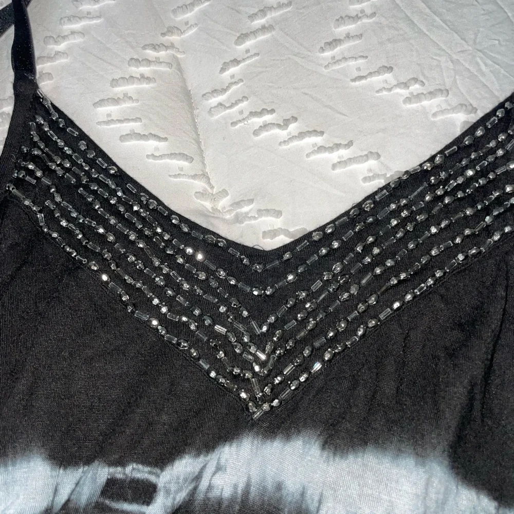 GUC Women's Black & Silver Beaded Maxi Size L - Picture 3 of 6